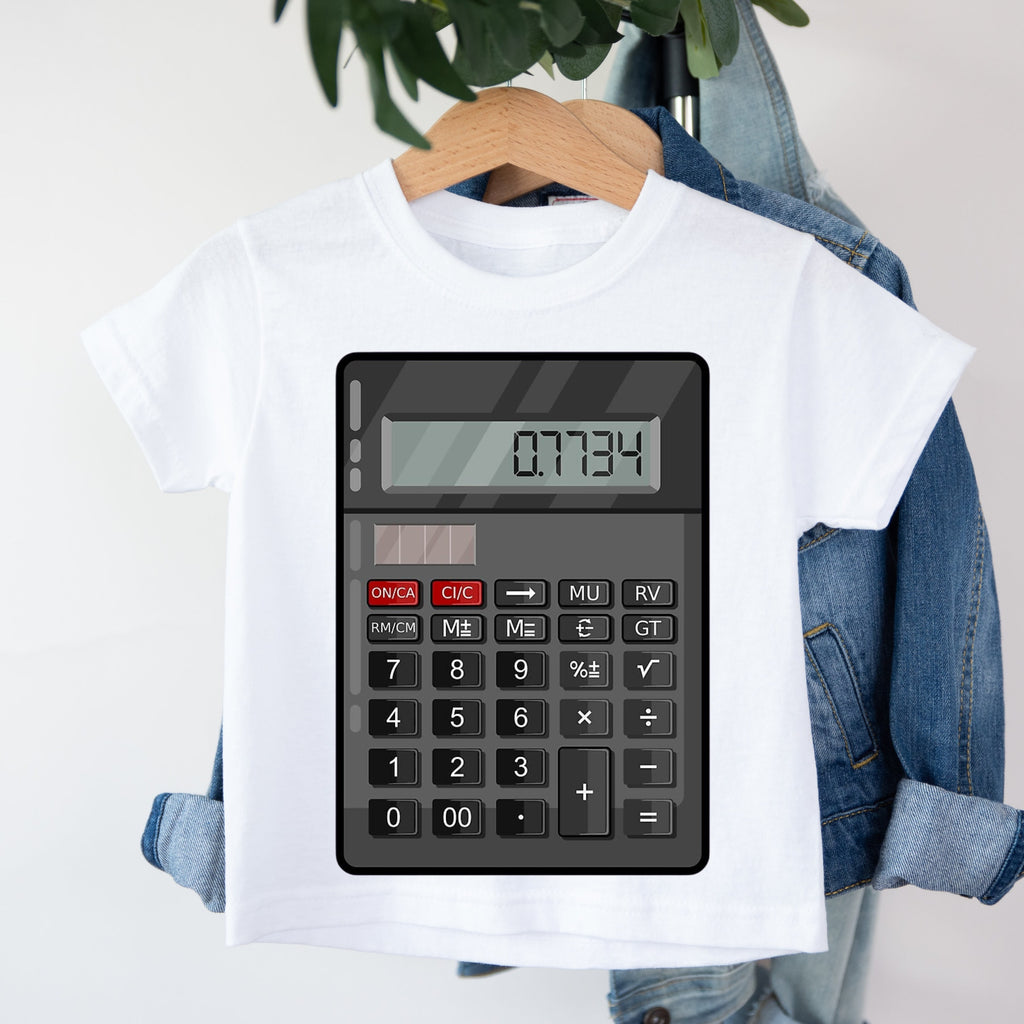 Kid's T-shirt - Maths Days - Calculator Hello - Black or White