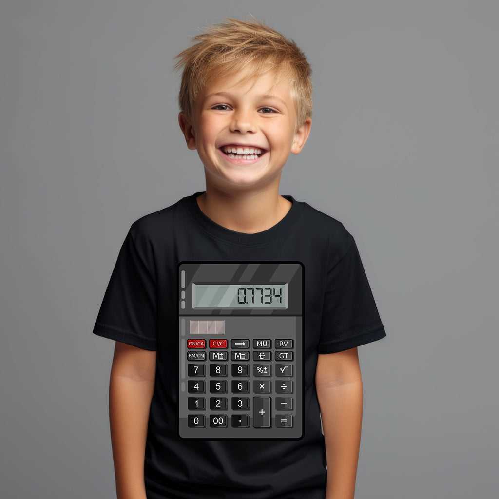 Kid's T-shirt - Maths Days - Calculator Hello - Black or White