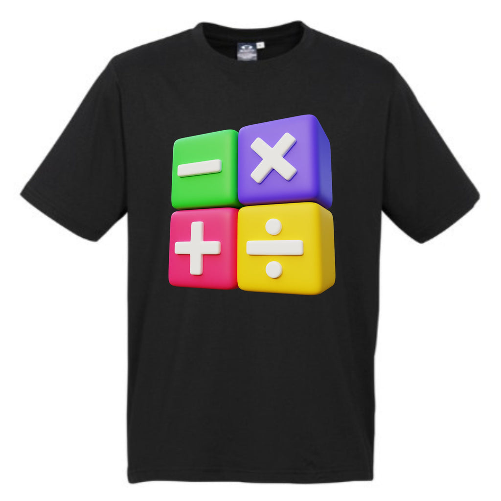 Kid's T-shirt - Maths Days - Operations Cubes - Black or White