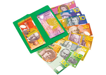 Billets australiens avec portefeuille