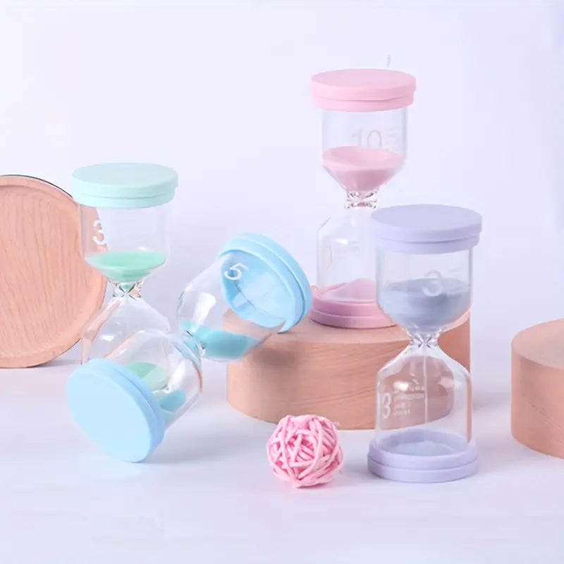 Set of 4 Large PASTEL Sand Timers - 3 min, 5 min, 15 min & 30...