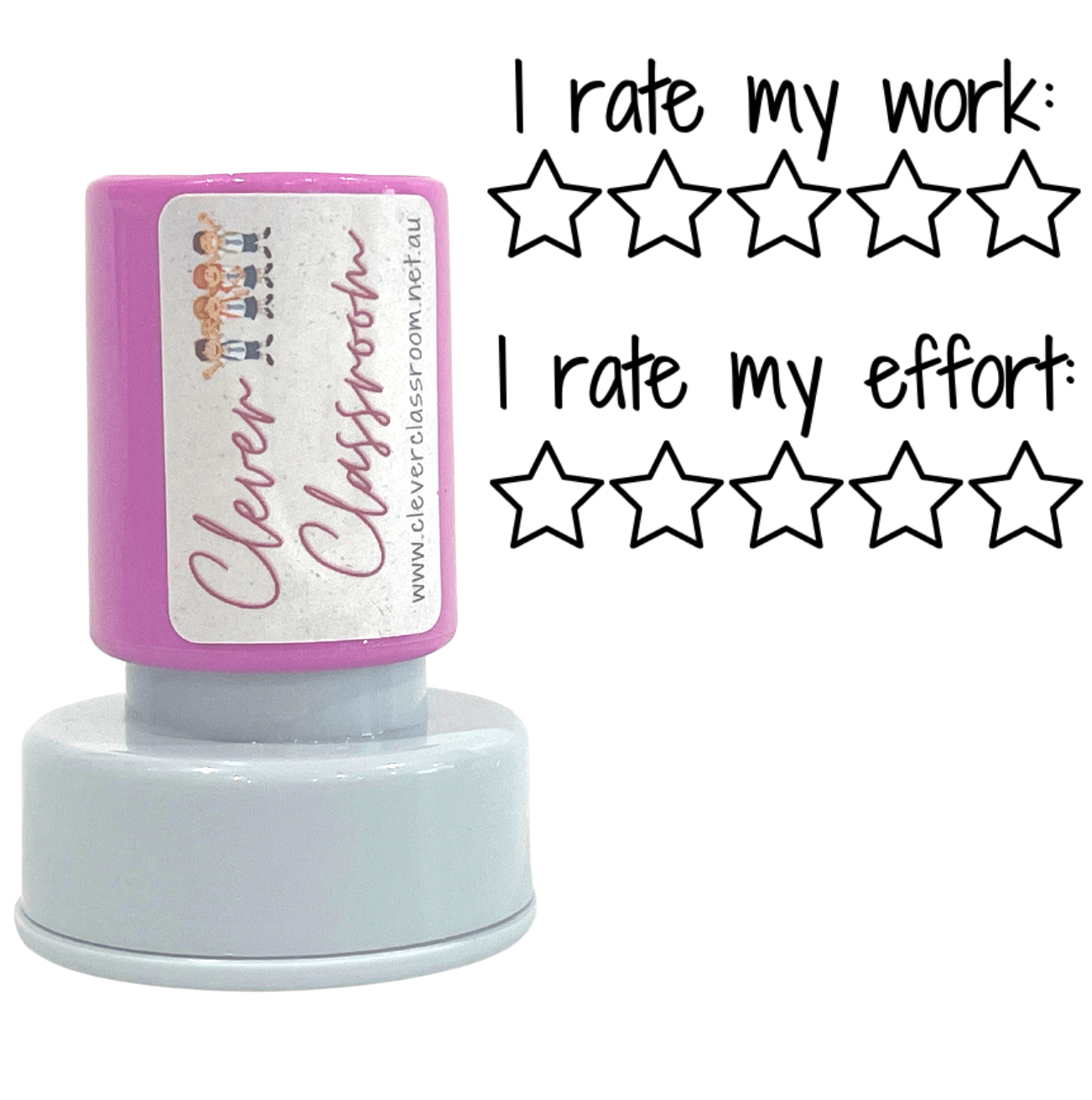 I rate my work Feedback Teacher Stamp Self-inking 30mm round