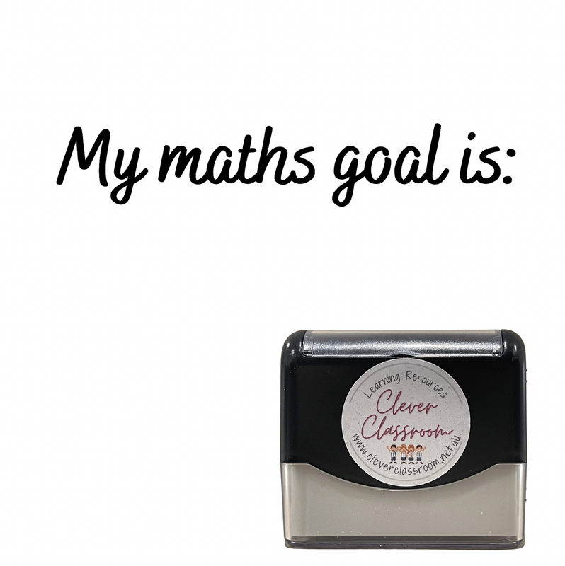 My maths goal is: Teacher Stamp - Rectangle 18 x 54mm