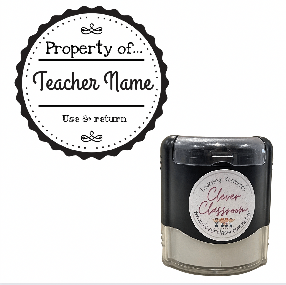 Property of... Teacher Stamp Self-inking 40mm round