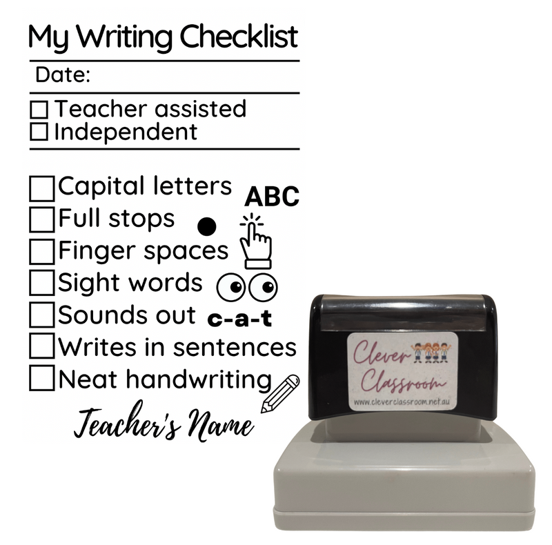 My Writing Checklist Feedback Stamp - Rectangle 43 x 67mm