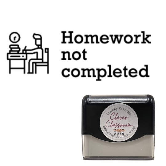 Homework not completed Teacher Stamp - Rectangle 18 x 54mm