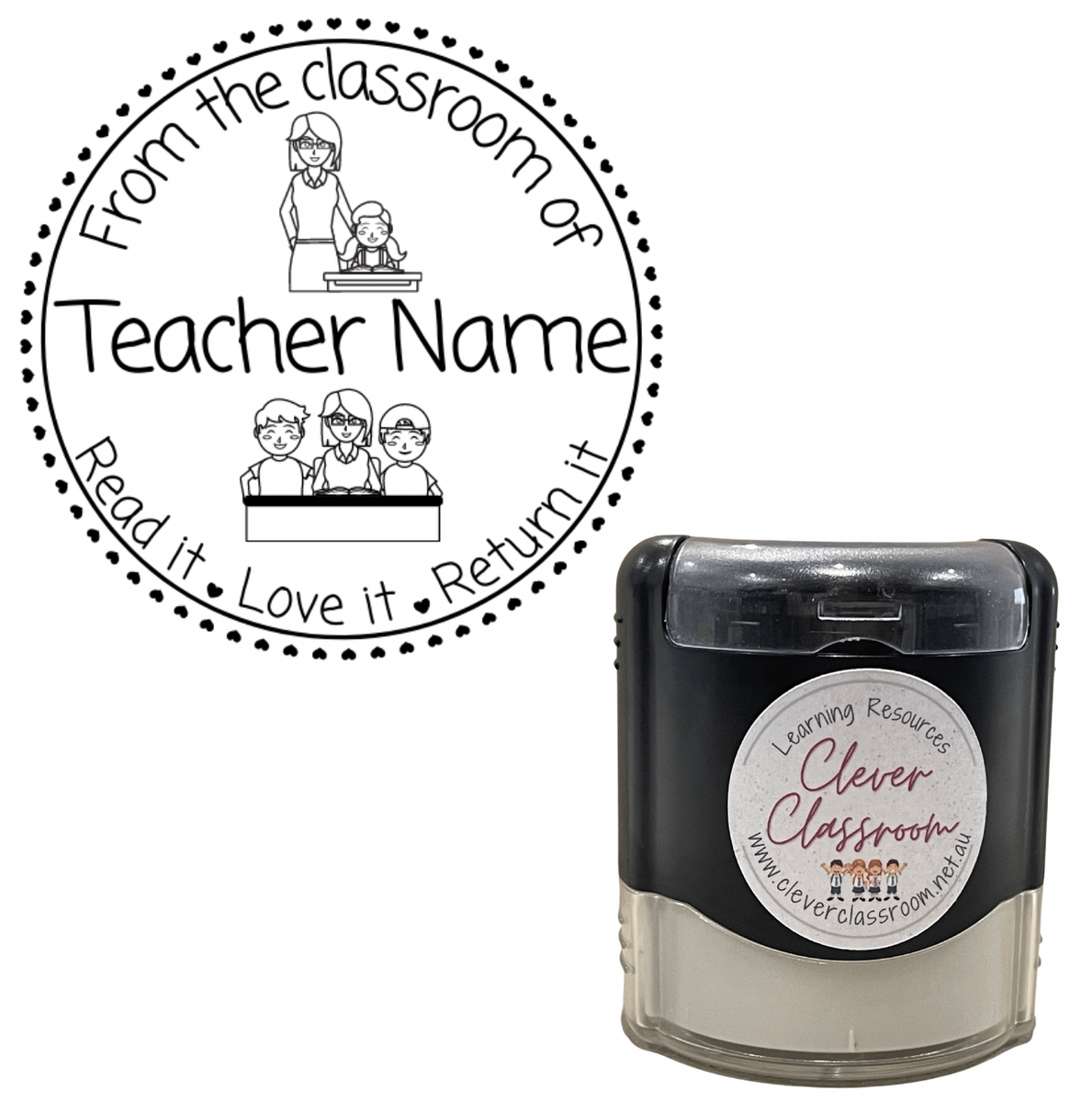 NEW! From the classroom of... Personalised Teacher Stamp Self-ink...