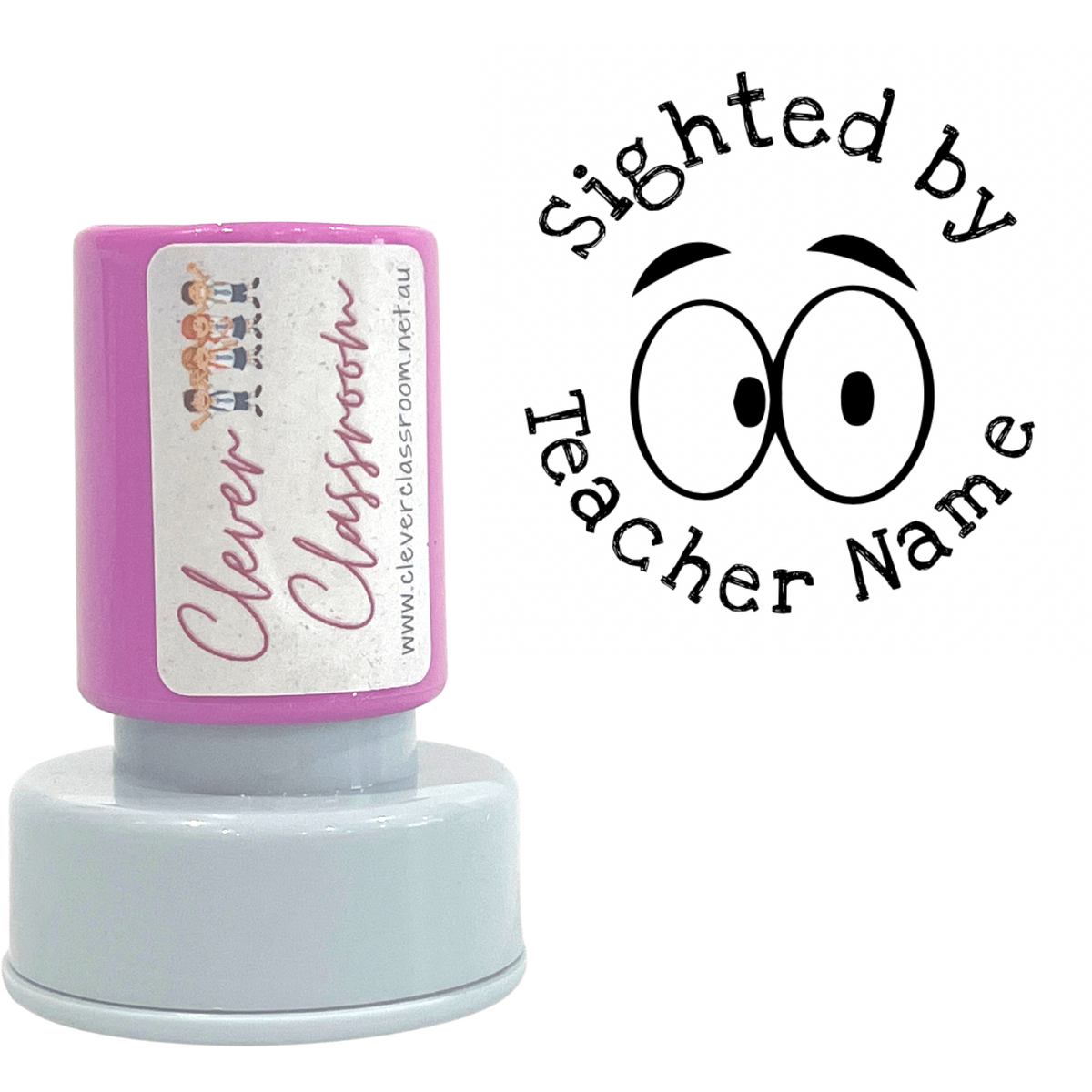 Sighted by..... Teacher Stamp Self-inking 30mm round