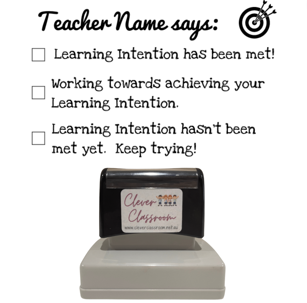 Targets - Learning Intention Personalised Teacher Stamp - 43 x 67m...